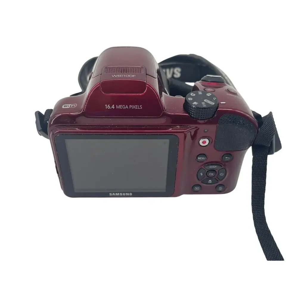 Samsung WB1100F 16.4MP Digital Camera 35x Optical Zoom Wi-Fi NFC Red
